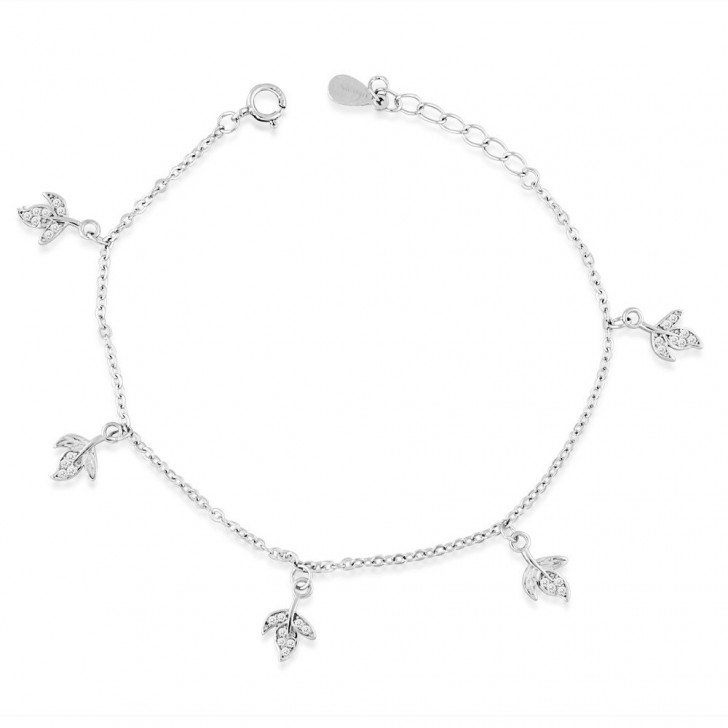 leaf charm bracelet