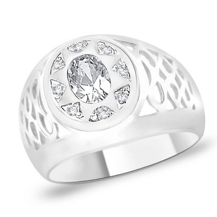 DOTEFFIL 925 Sterling Silver Concave Net Ring For Women Man