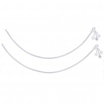 Single Line Plain Ending with Star Charm 925 Silver Anklet For Women JOCAN0537S