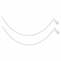 Singal Line Plain Ending with Floral Charm 925 Silver Anklet For Women JOCAN0554S