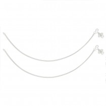 Single Line Plain Ending with Floral Charm 925 Silver Anklet For Women JOCAN0557S