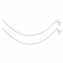 Single Line Plain Ending with Heart Charm 925 Silver Anklet For Women JOCAN0566S