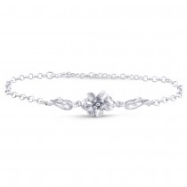 925 Sterling Silver Floral Bracelet For Women BR1326R JOCBR1326R
