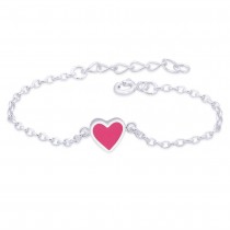 925 Sterling Silver Heart Shape Bracelet Rakhi JOCBRR0383S