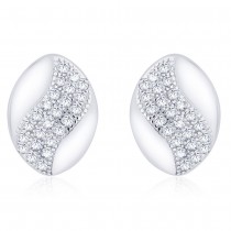 925 Sterling Silver CZ Floral earrings for girls & Women JOCCBER271I-04