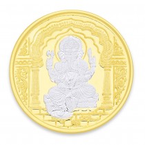 Gold Plated 999 Silver Lord Ganesha 10 Gram Coin JOCCOIN-GN10GM