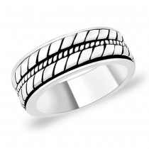 Designer Braid Style Band Sterling Silver Ring JOCFR1147A9