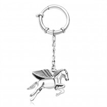 925 Sterling Silver Wings Horse Keychain JOCKC1228A