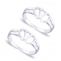 925 Sterling Silver Heart Design toe ring for Women JOCLR0716S