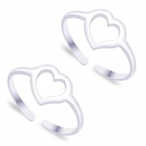 Heart 925 Sterling Silver Toe Ring For Women JOCLR0717S