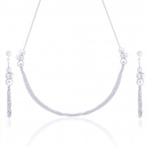 Stunning 925 Sterling Silver Necklace Set JOCNS1190S