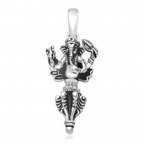 925 Sterling Silver Ganesh vajra pestle Pendant For Men JOCPD1782A