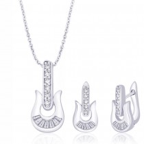 25 Sterling Silver Guitar Design Pendant Set for Women JOCPE01-XT03