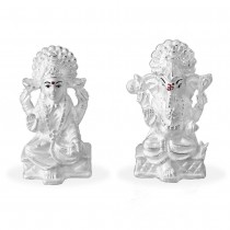 999 Silver Combo Of Shree Ganeshji And Maa Lakshmi Idol