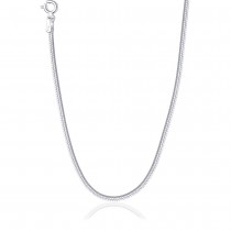 Sterling Silver Chain With Grooves For Women 