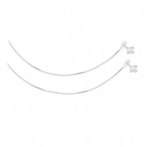 Single Line Plain Ending with Floral Charm 925 Silver Anklet For Women