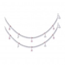 925 Sterling Silver Elegant Anklet With Floral Charm For Women 