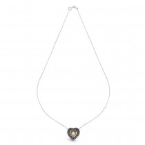 925 Sterling Silver Dancing Stone Heart Necklace For Women