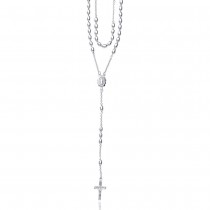 925 Sterling Silver Rosary Neckchain for unisex