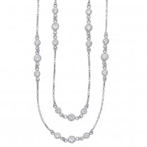 CZ 925 Sterling Silver Long Chain For Women 