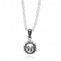 Smiling Sun 925 Sterling Silver Pendant For Men and Women