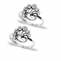 Peacock 925 Sterling Silver Toe Ring For Women