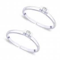 CZ 925 Sterling Silver Toe Ring For Women