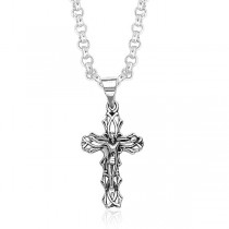 Holy Cross 925 Sterling Silver Pendant For Unisex 