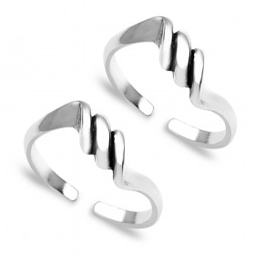 Spiral 925 Sterling Silver Toe Ring For Women