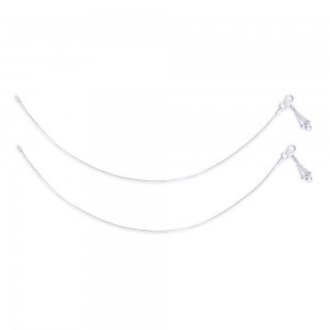 Single Line Plain Ending with Heart Charm 925 Silver Anklet For Women JOCAN0561S