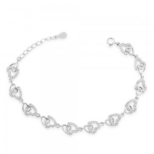 925 sterling silver Heart Bracelet for Women BR1356R JOCBR1356R