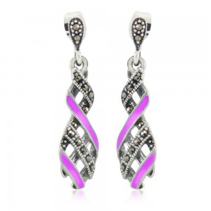 Xcite Light Purple Color Enamel Fancy Look Drop Dangle Earrings for Womens JOCBYER052P