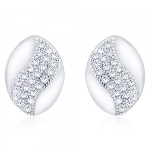 925 Sterling Silver CZ Floral earrings for girls & Women JOCCBER271I-04