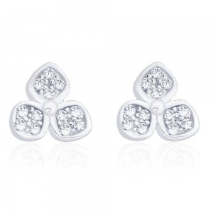 925 Sterling Silver CZ Floral earrings for girls & Women 0 JOCCBER271I-08