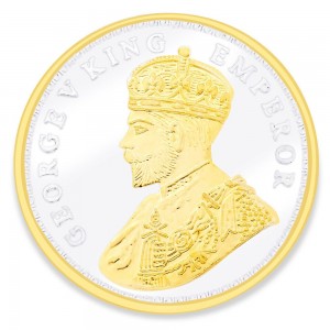 999 Silver "Gorge V King Emperor" 50 gm Gnana Jamuna Coin JOCCOIN-GVKG50G