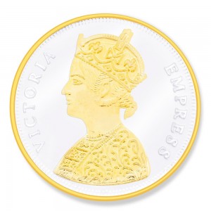 Gold Plated 999 Silver Victoria Empress 20 Gram Coin JOCCOIN-VG20G