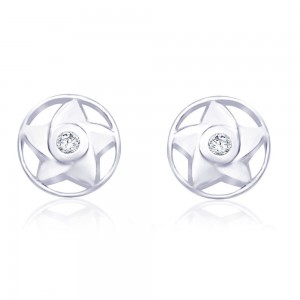 Sterling-Silver Stud Earring For Women Silver JOCER1755R
