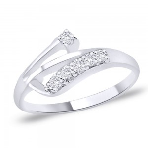 White CZ 925 Sterling Silver Finger Ring For Women JOCFR1273R6