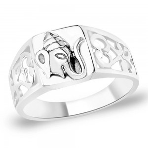 925 Silver Lord Shree Ganeshji Finger Ring JOCFR1317A9