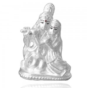 999 Silver Shree Radha Krishna Idol JOCGI1249F