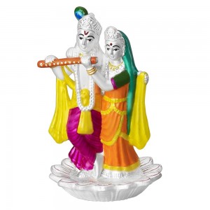 999 Silver Shree Radha Krishna Idol JOCGI1537EN