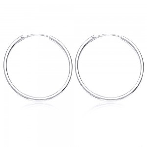 silver Hoop Earrings for Women JOCH42030M