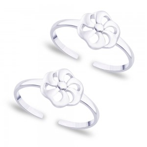 925 Sterling Silver Floral Toe Ring for Women JOCLR0629S
