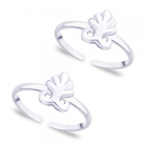 925 Sterling silver Leaf pattern toe ring for Women JOCLR0867S