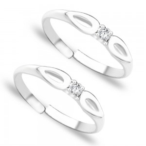 CZ 925 Sterling Silver Toe Ring For Women JOCLR0872S