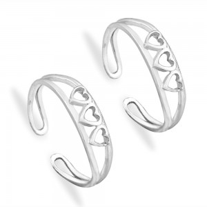 925 Sterling Silver Heart Toe Ring for Women JOCLR1053S