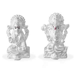 999 Silver Combo Of Shree Ganeshji And Maa Lakshmi Idol