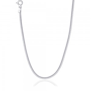 Sterling Silver Chain With Grooves For Women 