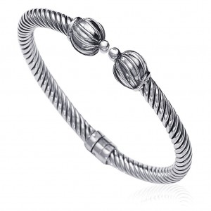925 Sterling Silver Bangle For Unisex Silver