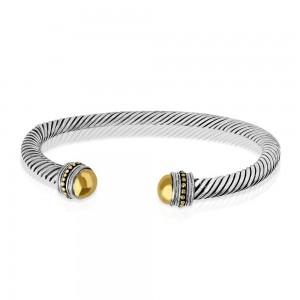 925 Sterling Silver Twisted Bangle for Unisex